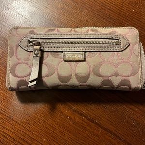 Coach zip around wallet